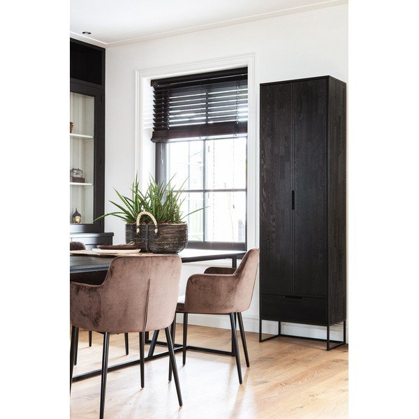 Dulap negru din lemn de frasin 60x210x36 cm Silas – WOOOD-image-1