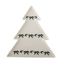 Farfurie crem pentru servire din gresie  cu model de Crăciun Berry – Bloomingville