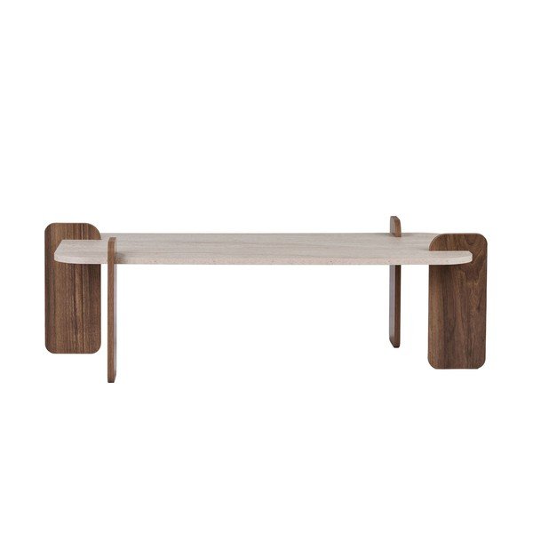 Măsuță de cafea bej 60x120 cm Renard – Nordure-image-4