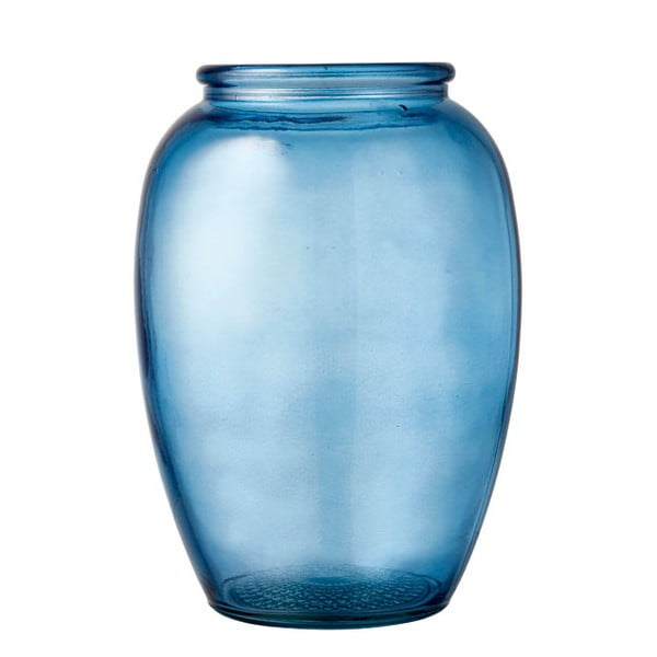 Vază de sticlă Bitz Kusintha, ø 14 cm, albastru