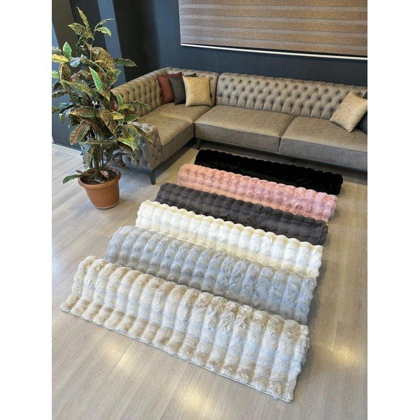 Covor negru lavabil 150x230 cm Bubble Black – Mila Home-image-4