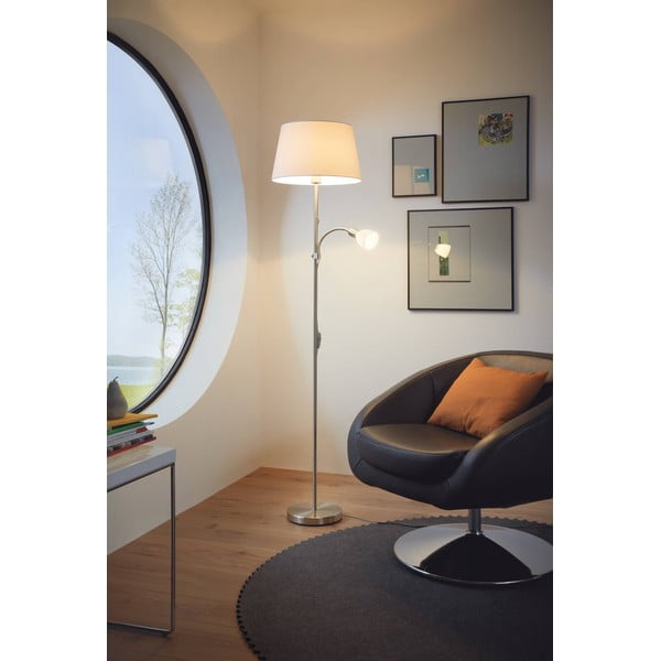 Lampadar gri cu abajur din sticlă/cu abajur textil (înălțime 170 cm) CONESA – EGLO-image-1