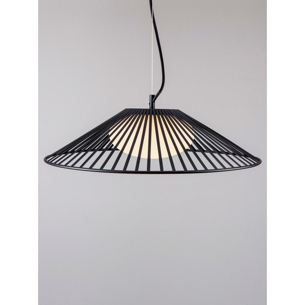 Lustră negru-mat LED din metal cu abajur din sticlă ø 50 cm Brume – Nova Luce-image-3