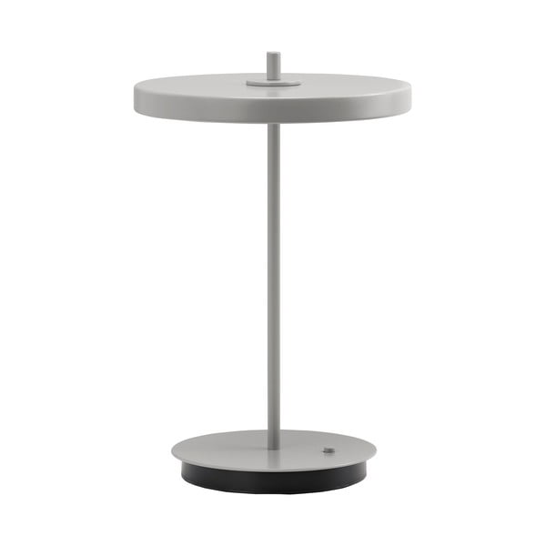 Veioză gri deschis LED din metal cu abajur din metal (înălțime 31 cm) Asteria Move – UMAGE