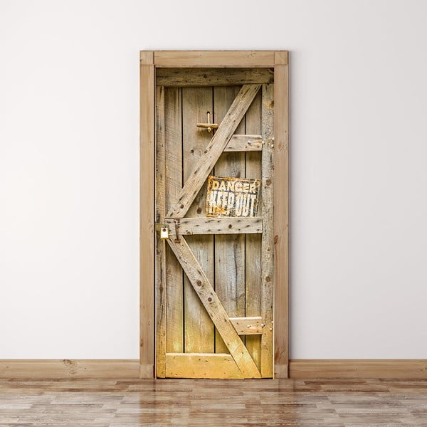 Tapet pentru ușă Walplus Timber Door, 88 x 200 cm
