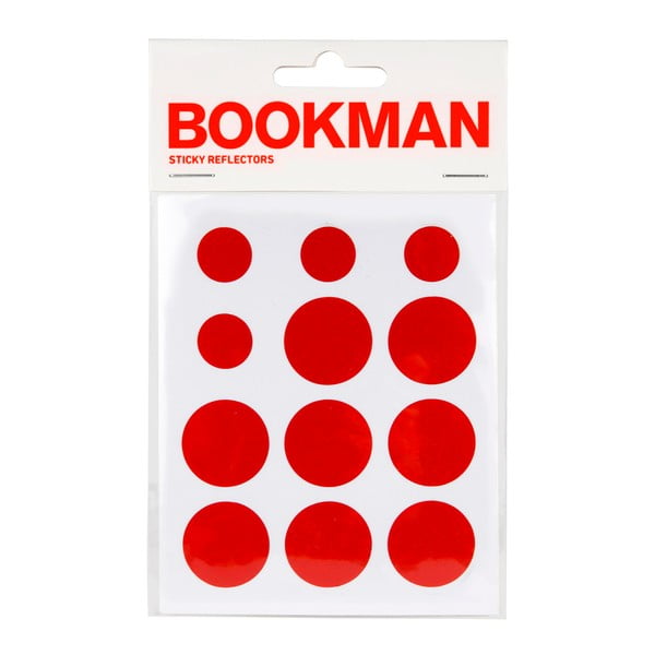 Set 12 buline reflectorizante autoadezive Bookman, roșu