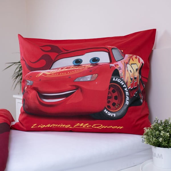 Lenjerie de pat pentru copii roșie din bumbac pentru pat de o persoană 140x200 cm Cars "Legend" – Jerry Fabrics-image-3