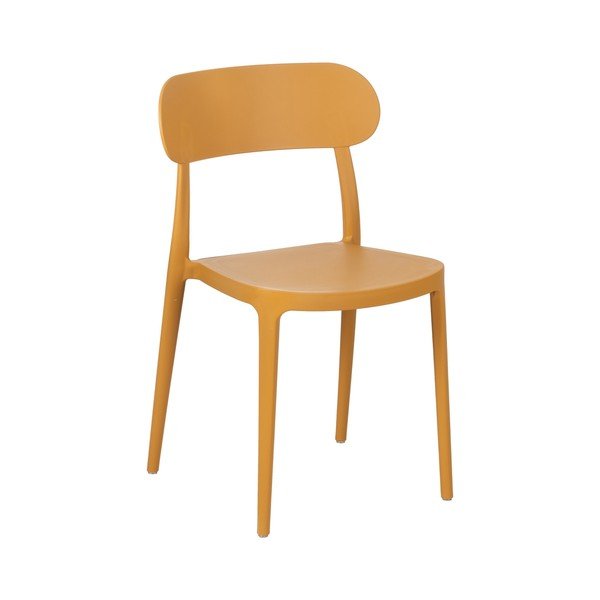 Scaune de dining galben-muștar 2 buc. din plastic – Ixia