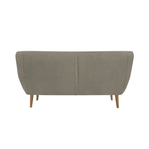 Canapea cu 2 locuri și picioare de culoare deschisă Mazzini Sofas Sicile, maro-image-1