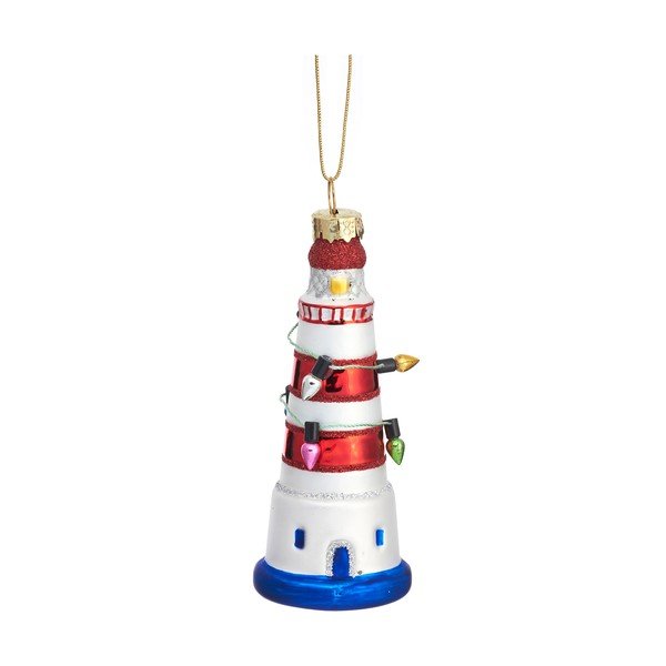 Ornament de Crăciun din sticlă Lighthouse – Sass & Belle