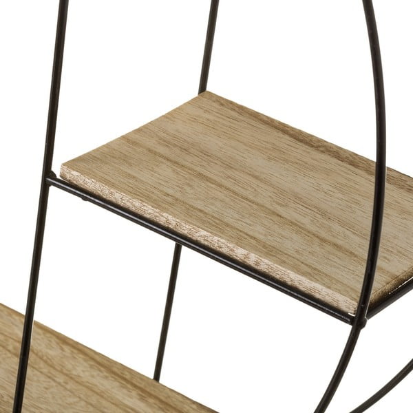 Raft negru/natural din lemn de paulownia – Casa Selección-image-1