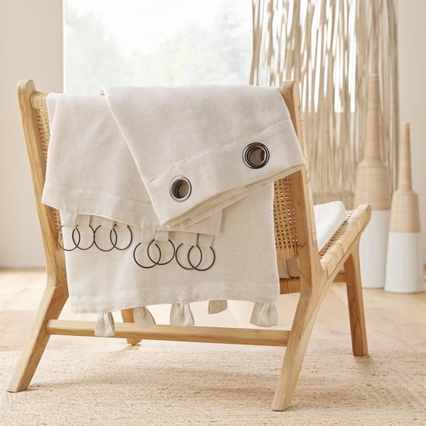 Draperie bej 140x240 cm Pauline – douceur d'intérieur-image-4