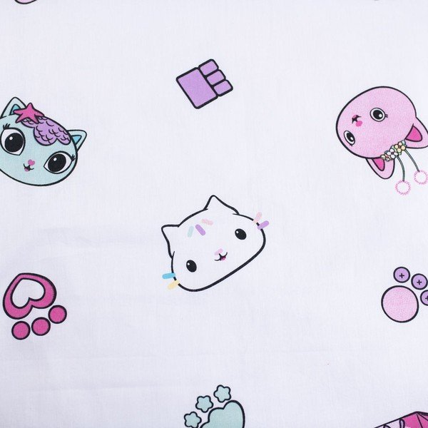 Lenjerie de pat pentru copii din bumbac pentru pătuț 100x135 cm Gabby's Dollhouse "Sugar Dream" – Jerry Fabrics-image-4