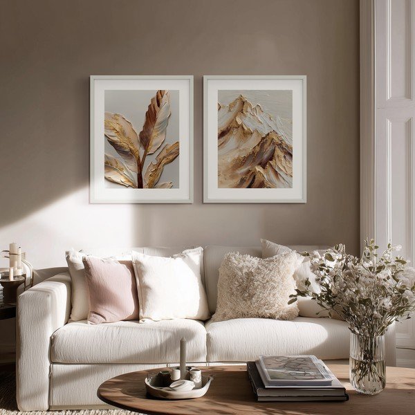 Tablou cu ramă imprimat 40x50 cm Golden Strelitzia – Styler-image-1