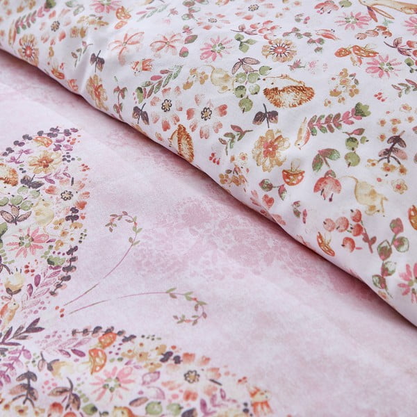 Lenjerie de pat pentru copii roz pentru pat dublu 200x200 cm Enchanted Butterfly – Catherine Lansfield-image-4