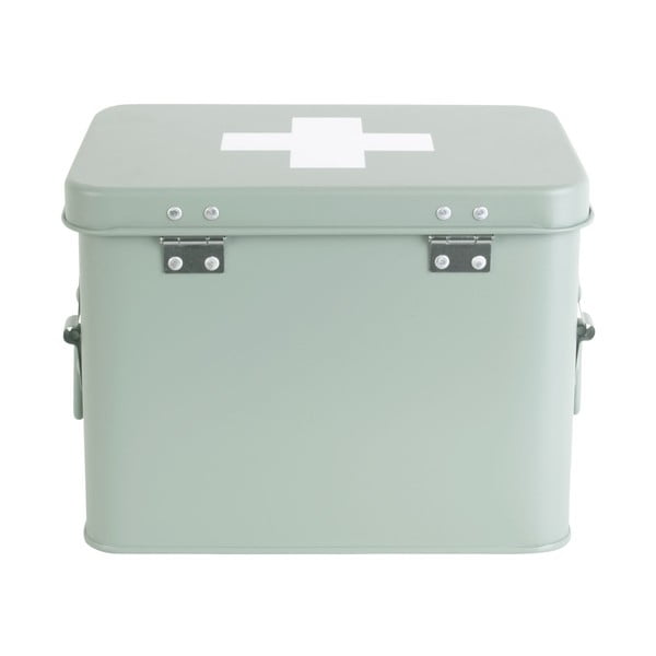 Trusă de prim ajutor din metal PT LIVING Medicină, lățime 21,5 cm, verde-mentă-image-4