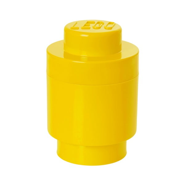 Cutie depozitare rotundă LEGO®, galben, ⌀ 12,5 cm