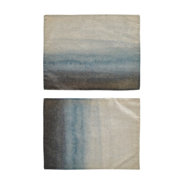 Set 2 suporturi pentru farfurii Villa Collection, 45 x 35 cm, albastru