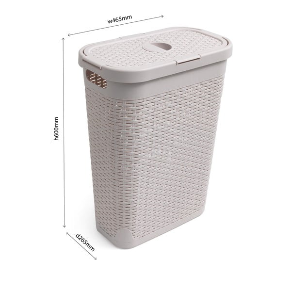 Coș de rufe Addis Calico, 40 l, bej-image-4