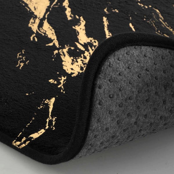 Covoraș de baie negru-auriu 45x45 cm Aquamarbre – douceur d'intérieur-image-2