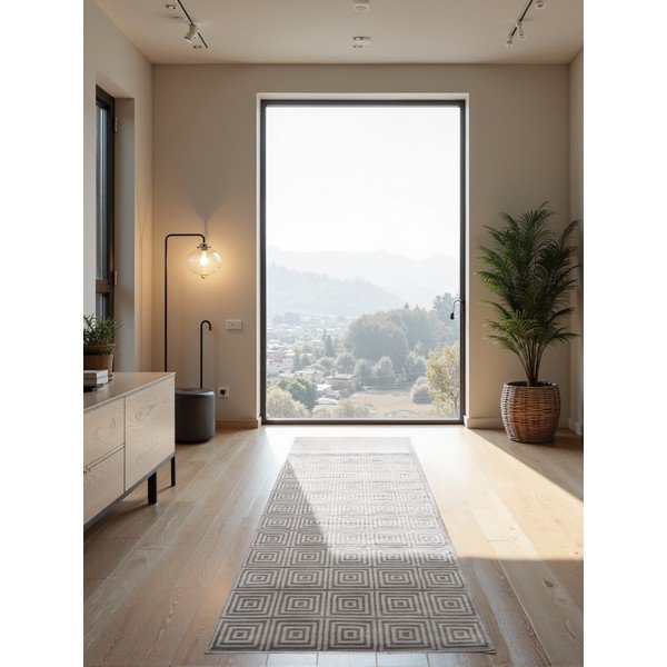 Covor tip traversă gri 80x240 cm Perles Tourmaline – Elle Decoration-image-1