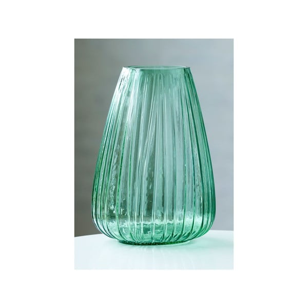 Vază din sticlă Bitz Kusintha, înălțime 22 cm, verde-image-1