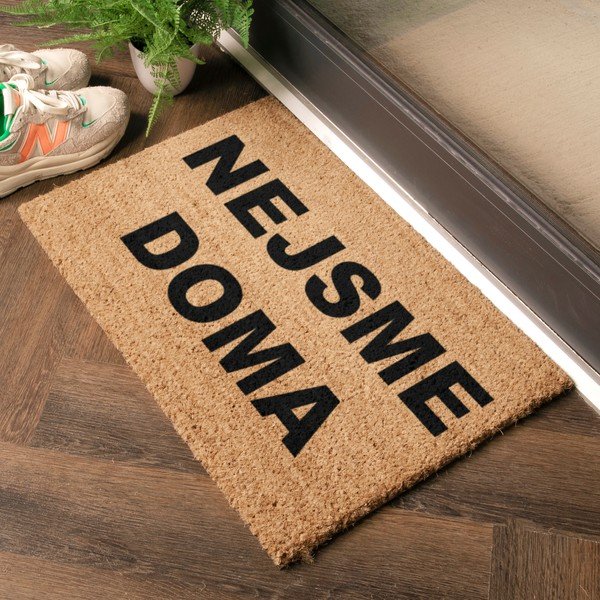 Covoraș de intrare din fibre de nucă de cocos 40x60 cm Nejsme Doma – Artsy Doormats-image-1