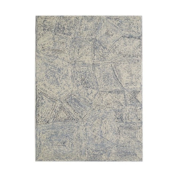 Covor The Rug Republic Maze, 230 x 160 cm, alb - albastru 