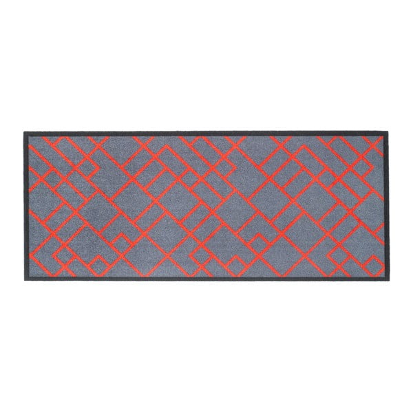 Covoraș intrare Hamat Brick Red & Grey, 50 x 120 cm