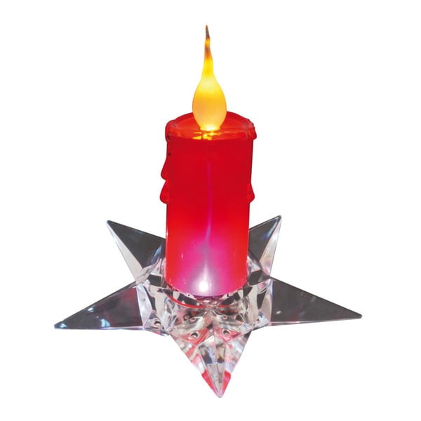 Lumânare decorativă pe piedestal Naeve, înălțime 16 cm, roșu