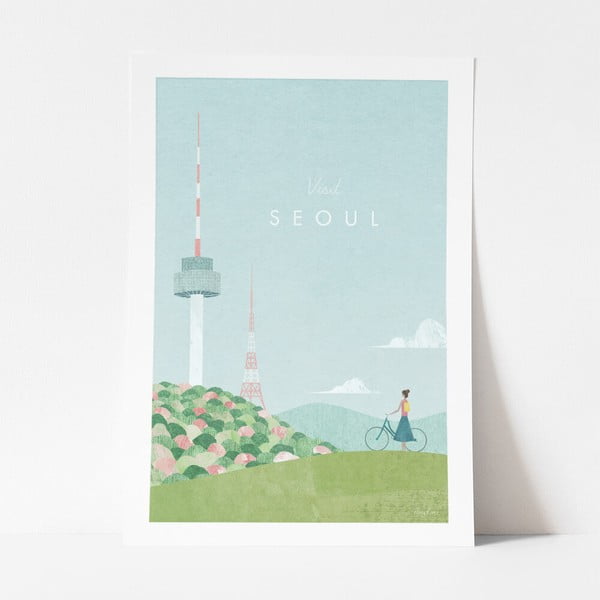Poster Travelposter Seoul, 50 x 70 cm