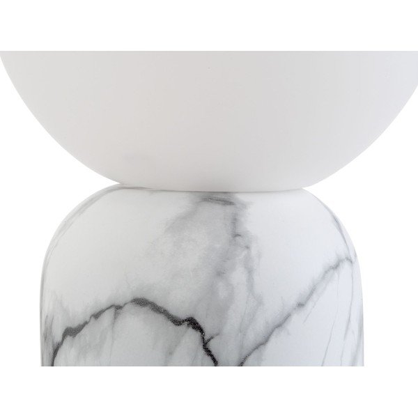 Veioză cu decor de marmură Leitmotiv Gala, înălțime 32 cm, alb-image-3
