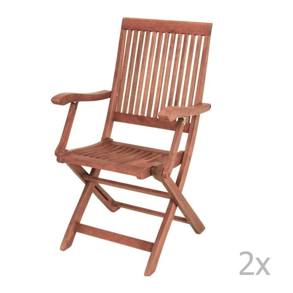Set 2 scaune de grădină din lemn Bangkirai ADDU Nashville