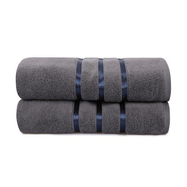 Set 2 prosoape din bumbac Foutastic Dolce, 70 x 140 cm, gri
