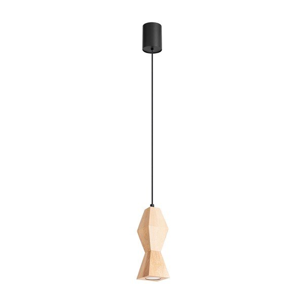 Lustră în culoare naturală din lemn de fag ø 8 cm Cubo – Sollux