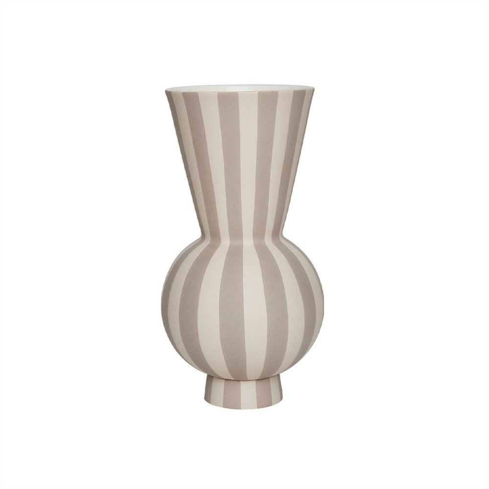 Vază bej din gresie lucrată manual (înălțime 28 cm) Toppu – OYOY Living Design