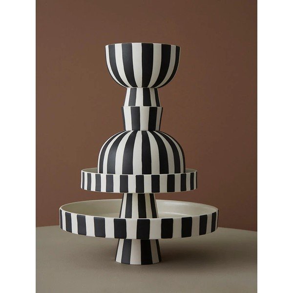 Bol mic alb-negru pentru servire din gresie Toppu – OYOY Living Design-image-2