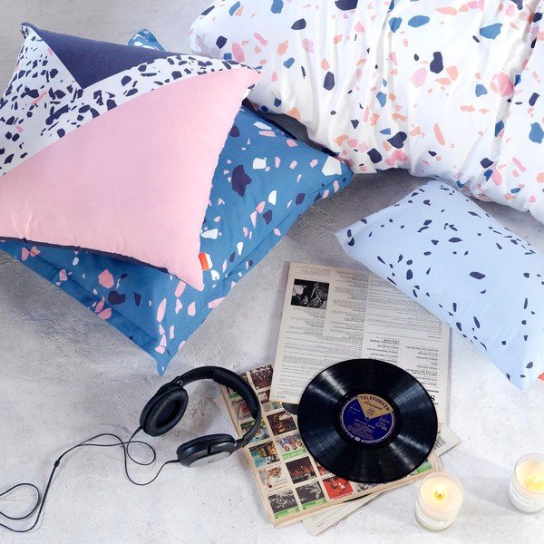 Față de pernă din bumbac Blanc Terrazzo, 60 x 60 cm-image-2