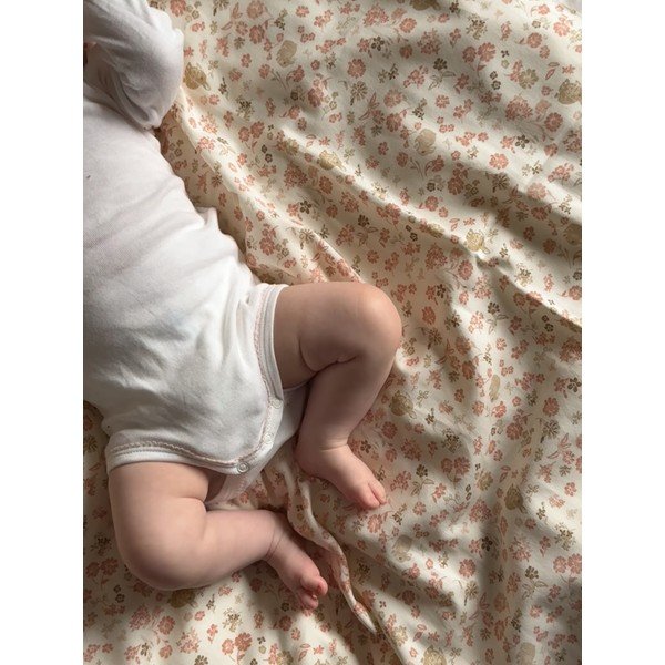 Lenjerie de pat pentru copii, bej din bumbac organic pentru pătuț 70x100 cm Augusta – Cam Cam Copenhagen-image-4