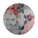 Covor roz/gri deschis lavabil rotund ø 120 cm – Vitaus