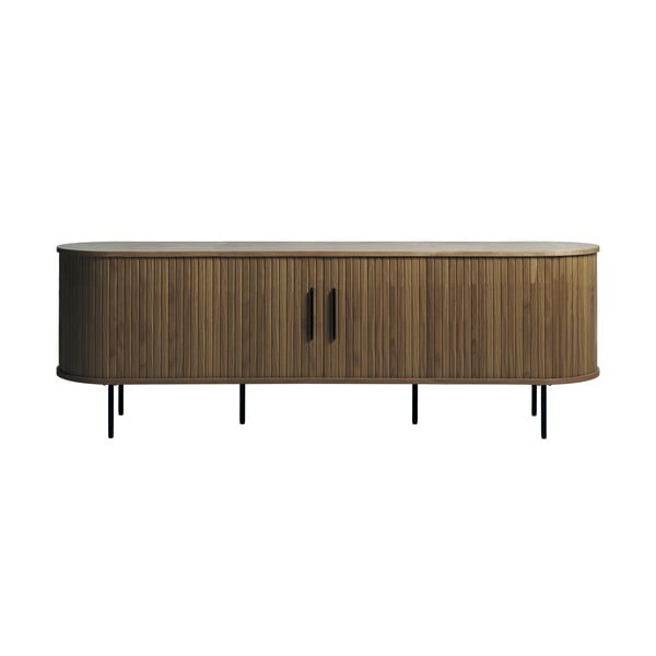 Comodă TV maro cu aspect de lemn de stejar 180x56x45 cm Nola – Unique Furniture