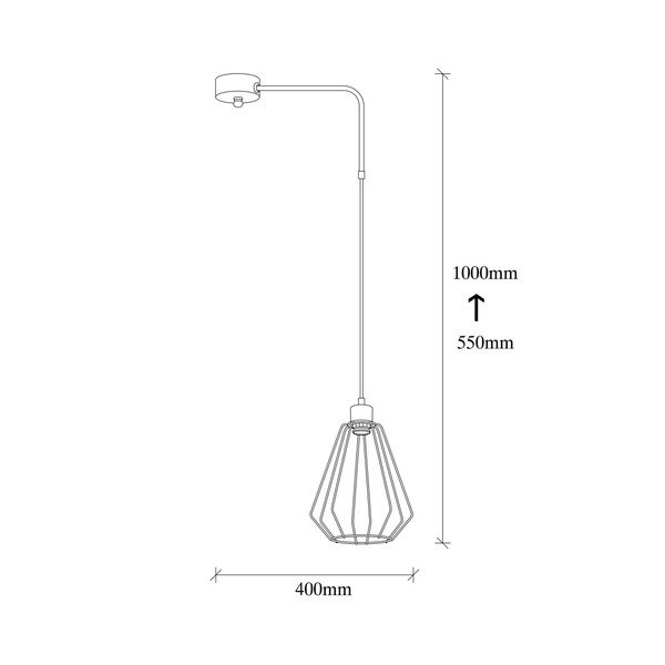 Lustră metalică Opviq lights Zach, negru-image-3
