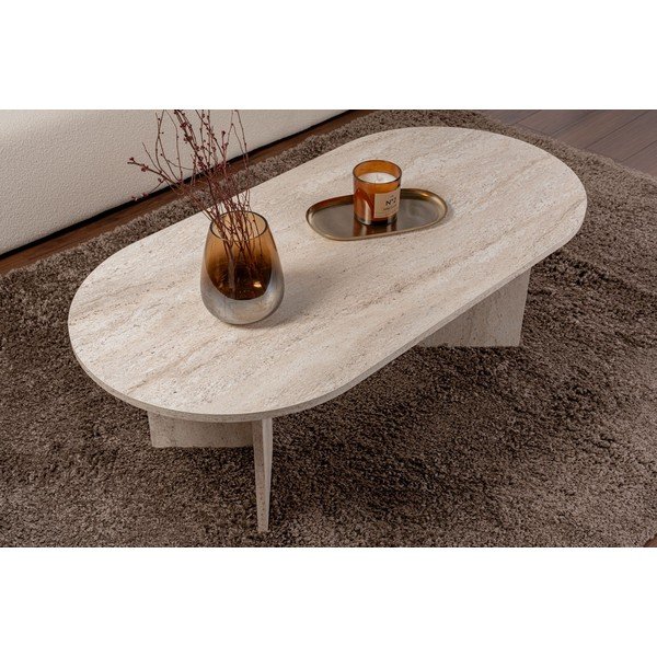 Măsuță de cafea bej cu aspect semi-lucios 60x119 cm Sable – Kalune Design-image-4