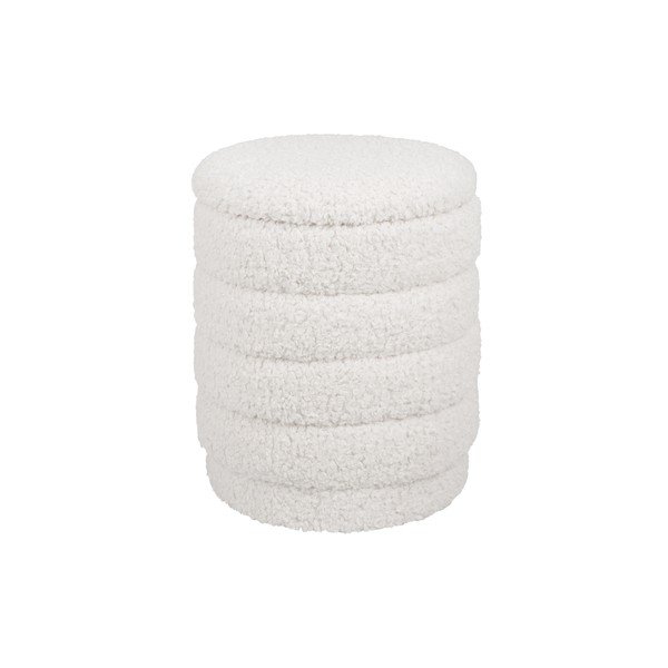 Puf cu spațiu de depozitare Leitmotiv Cuddly, alb-image-2