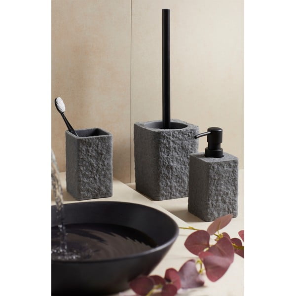 Set de accesorii de baie gri antracit din polirășină Villata – Wenko-image-1