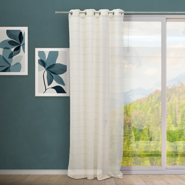 Draperie bej din amestec de in 140x260 cm Nodes – Casa Selección-image-1