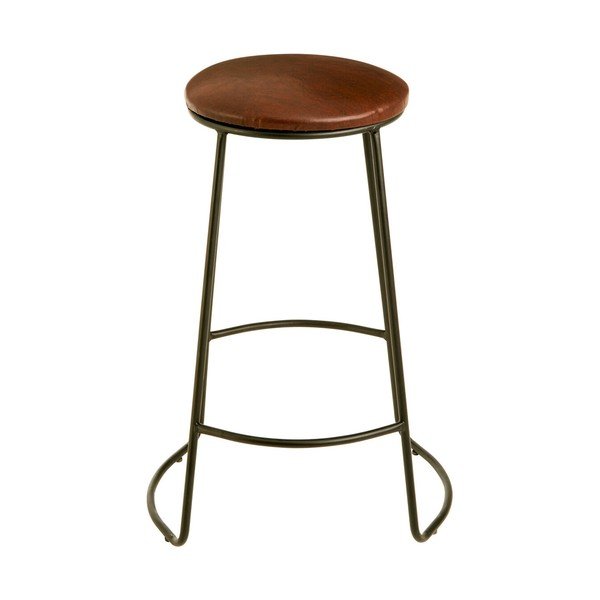 Scaun de bar negru/maro tapițat (înălțime șezut 64 cm) Brixton – Premier Housewares-image-3