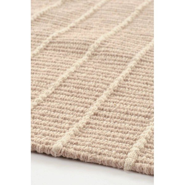 Covor tip traversă bej țesut manual din bumbac 80x150 cm Irma – Jotex-image-2