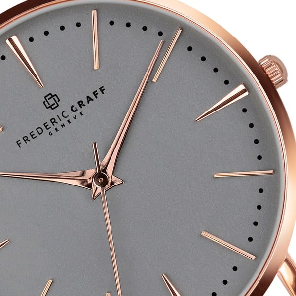 Ceas unisex Frederic Graff Rose Eger Silver Mesh, curea metalică, roz-auriu-image-1