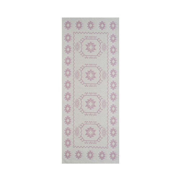Covor rezistent Vitaus Yoruk Pudra, 100 x 300 cm, roz-image-2
